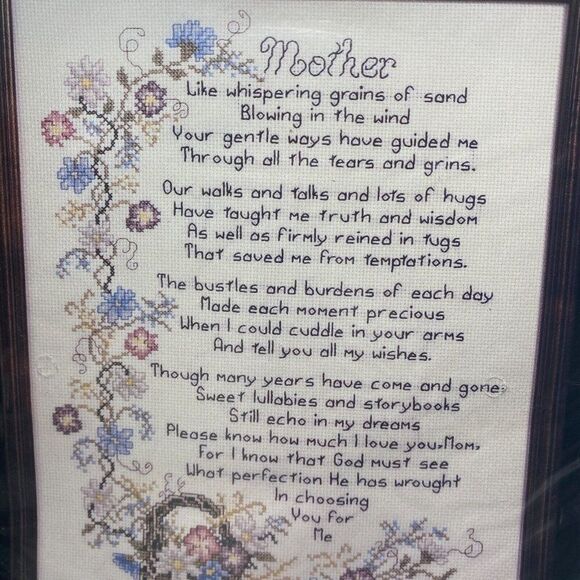 Janlynn Cross Stitch Kit Mother 80-04 Vintage 1988 New Package - Picture 3 of 5